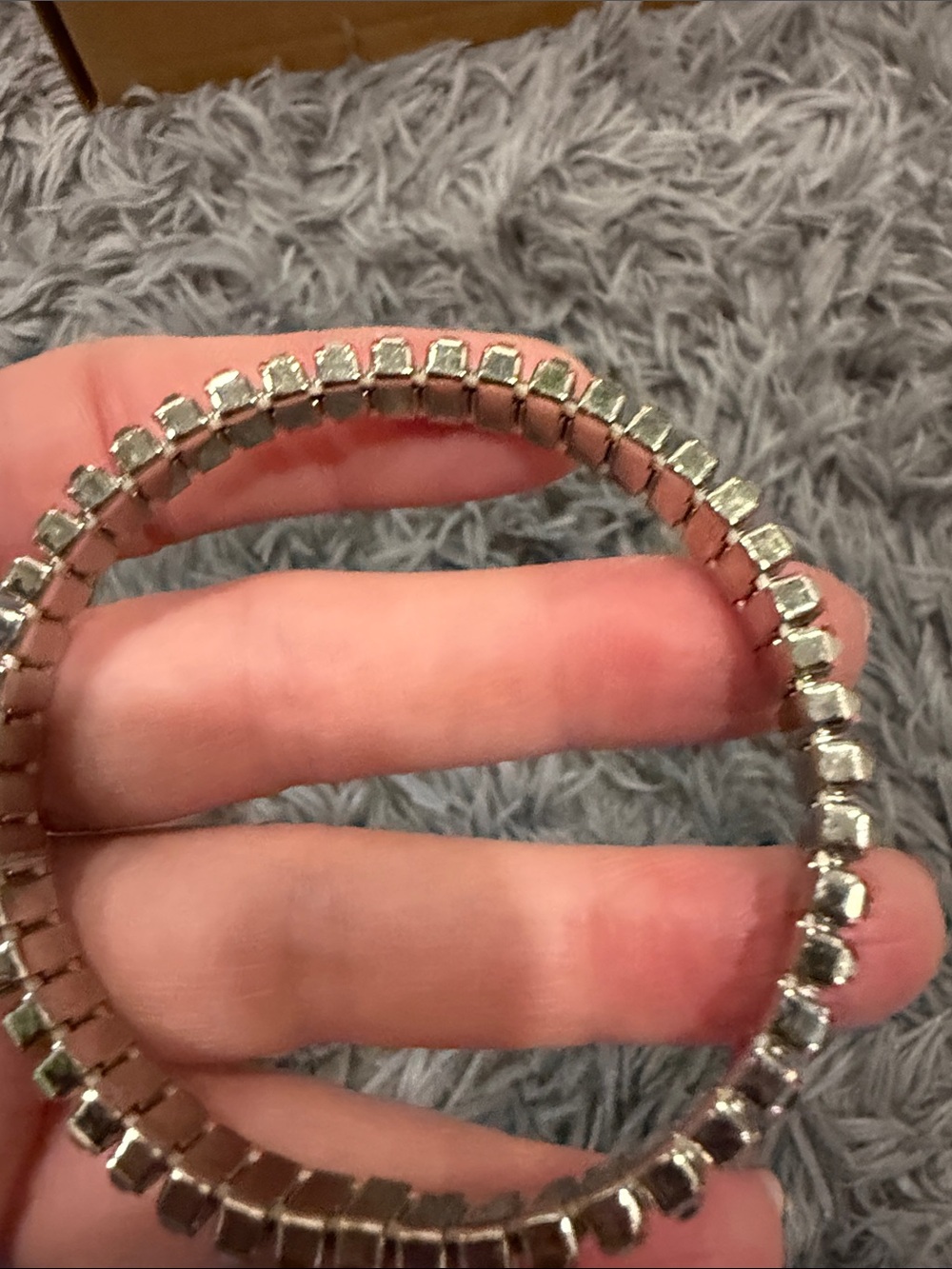 Touchstone Crystal Rose-Pink Baguette Tennis Bracelet - Picture 3 of 4